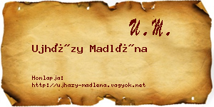 Ujházy Madléna névjegykártya